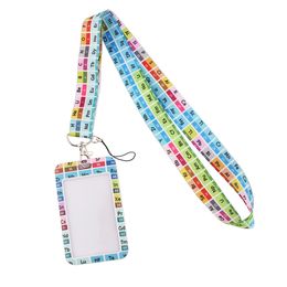 Credential holder Chemistry Periodic Table of Elements Neck Strap Lanyards Keychain Holder ID Card Pass Lariat Teachers Gift