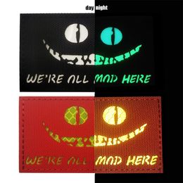cat reflective luminous cat eye morale chapter creative embroidery patch Hook Loop armband outdoor DIY backpack Tactical Sticker