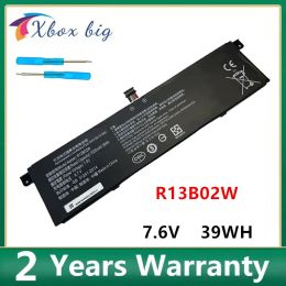 Batteries KAIYUEDA 7.6V 5230mAh New R13B01W R13B02W Laptop Battery For Xiaomi Mi Air 13.3" Series Tablet PC 39WH