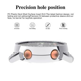 Frame Coverage Shockproof For Samsung Galaxy Watch Active SM-R500 Smart Watches Luxury Crystal Screen Protector Case Cover