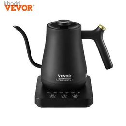 Electric Kettles VEVOR electric gooseneck kettle 1L temperature control poured onto coffee pot with stainless steel hot water teapot YQ240410