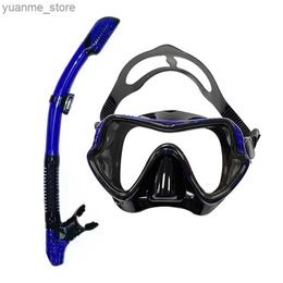 Diving Masks Professional Underwater Diving Mask Scuba Diving Goggles High Quality All-Dry Snorkel Silicone Diving Mask Y240410