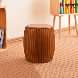 Nordic Furniture Kraft Paper Stool Folding Stool Porch Shoe Changing Stool Footstool Mobile Seat Leisure Chair Home Accessories