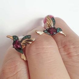 New Little Bird Drop Long Hanging Hummingbird Earrings For Women Elegant Girl Tassel Crystal Pendant Earring Jewellery