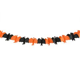 3Meter Halloween Hanging Garland Bunting Bat Pumpkin Ghosts Spider Paper Banner Halloween Party Decorations Horror Props