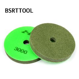 BSRTTOOL 3/4/5inch 2Pcs/Lot Diamond Sponge Polishing Pads Wet Sanding Buffing Disc For Granite Marble Stone Polish Cleaning Tool