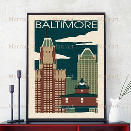 Oriole And Raven Of Baltimore Maryland Art Prints Urban Tourism Landscape Wall Art Tall Buildings And Skyline Poster Print Decor