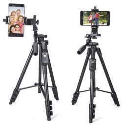 Monopods Yunteng 5218 VCT5218RM Camera Tripod SelfPortrait Monopod Bluetooth Remote Control Selfie Phone Clip