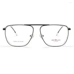 Sunglasses Frames GREY JACK Metal Spectacle Frame With Spring Leg Square Shape Eyeglasses For Men Women 90022