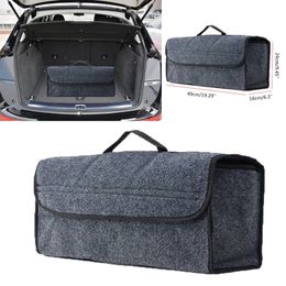 Portable Foldable Car Trunk Organizer Felt Cloth Storage Box Case Auto Interior Stowing Tidying Container Bags Car Accessories