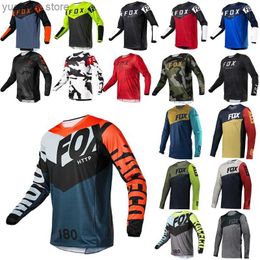 Koszulki rowerowe Topy Enduro rowerowe rowerowe koszulka Rowerowa koszulka Camiseta Motorcycle T-shirt MX Mountain Bicycle Costume HTTP Jersey Y240410