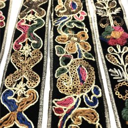 Embroidered Lace Trim, Polyester Lace, Applique Ribbon, DIY Handmade Webbing, Sewing Dress, Clothes Supplies, Decor, 1 Yard