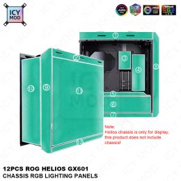 Towers 12Pcs ASUS GX601 Chassis RGB Lighting Panels ROG Strix Helios Custom Gamers Refit Kit 5V ARGB UV Laser PC Case Shroud 2023 New