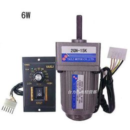 6W speed motor/fixed speed motor AC AC220V with gear reducer 2GN-15K with speed governor