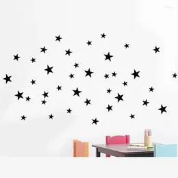 Wall Stickers Children Room Decor 39 Pcs Stars Sticker Wallpaper For Kids Baby Background Mural Deocrative Decal