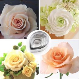 7Pcs Petal Drop Rose Cutting Die Cutters Bread Making Baking Mould Fondant Mould Biscuit Craft DIY Family Kitchen Tool