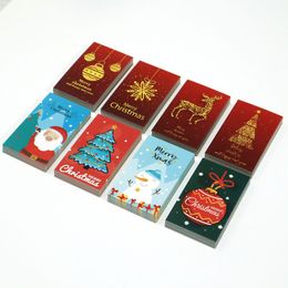 10-50Pcs 9x5.4cm Merry Christmas Happy New Year Santa Claus Tree Cards For Holiday Party Gift Package Box Small Businesses