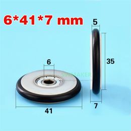 M6*41*7mm M6 Buna-N rubber O rubber ring rubber rubber roller, mute elasticity, 626 bearing pulley for blackboard/fishing tackle
