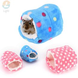 Small Animal Cage Accessories Bedding Winter Warm Hamster Bed For Guinea Pig Chinchilla Ferret Squirrel Rat Playing Sleeping