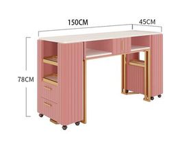 Net Red Manicure Table and Chair Set Single Double Double Double Manicure Simple Modern Golden Manicure Table