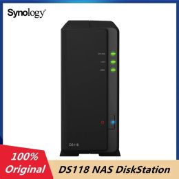 Storage Original Synology DS118 1 bay NAS DiskStation Network Storage, Cloud Storage 1 GB DDR4 (Diskless)