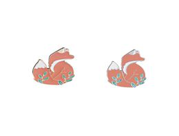 Pin Animal Cute Animal Woodland Smart Fox Badges Batteni con perno a perno di pietra per spillo per spillo a spillo 9214134