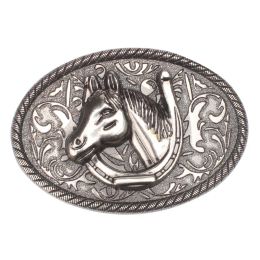 Simple horse head belt buckle horse series super large alloy smooth buckle belt parts self-assembly
