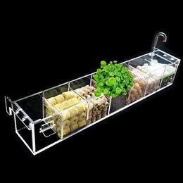 3-in-1 Transparent Acrylic Aquarium Philtre Boxes Externa Hanging Water Purifier for Fish Tank Box Aquarium Supplies