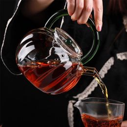 Heat-resistant Glass Health Boiled Teapot Large Capacity Pu'er Tea Teapot Steam Pot Electric Ceramic Stove Available GlassTeapot