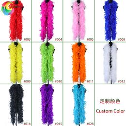 90Gram White Turkey Chandelle feather Boa Natural feathers Scarf For Wedding Party Shawl Clothing Accessory 2Yards