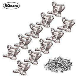 50pcs Removable Corner Code Right Angle L Shape Bracket Support Connector Holder Furniture Reinforced Thicken 90 Degree For Door