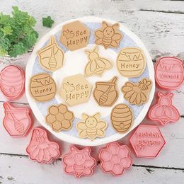 Baking Moulds 8pcs Bee Cookie Cutter Set Design Biscuit Molds Festival Theme Fun Mold DIY Tools For Cake Chocolate