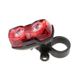 Bicycle Super Bright Dual-lamp Tail Light Large Wide-angle Design 2 LED 400LM Bike Rear Tail Light 3 Modes IPX4 Without Battery