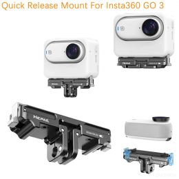 Accessories Magnetic Quick Release Mount 1/4 Screw Twojaw Connector Bracket for Insta360 Go 3 Action Camera Quick Release Mount Accessories