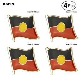 Australian Aboriginal Flag National Emblem Brooch Badges Lapel Pins Flag Pin Flag Lapel Pin Badge Brooch Icons 4pcs