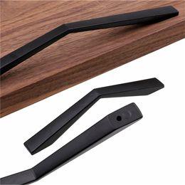 RUNBAZEF Black Cabinet Pulls Drawer Handles Kitchen HandlesBlack Knobs Hardware Furniture Accessories Door Handle