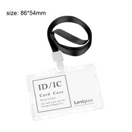 Transparent Badge Holder Pass Badge Card Case Name Tag Work Dentity Badge with Lanyard