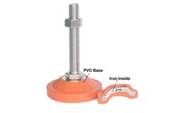 Adjustable Foot Cup 90/100mm PVC Base Heavy Loading Weight Levelling Foot M16/M20/24 Thread Articulated Feet