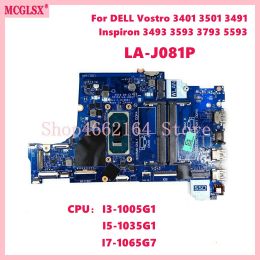 Motherboard LAJ081P With i3 i5 i710th Gen CPU Mainboard For Dell Vostro 3401 3501 3491 Inspiron 3493 3593 3793 5593 Laptop Motherboard