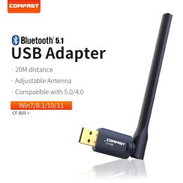 Adapters/Dongles Black Wireless Antenna USB Bluetooth5.1 Adapter Wireless Dongle Speaker Mouse Music Audio Receiver Transmitter For PC Computer
