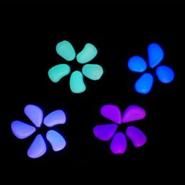 1/10Pcs Nice Glow in the Dark Pebbles Artificial Luminous Stone Walkway Aquarium Accessories Fish Tank Decor