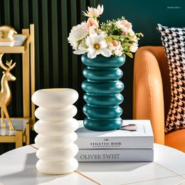 Vases Plastic Spiral Shape Vase Creative Flower Arrangement Container Simple Home Decoration Dry And Wet