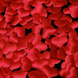 100pcs/lot 8 Colors ( 20mm/35mm )Sponge Satin Fabric Heart Petals Wedding Confetti Table Bed Heart Petals Wedding Decoration