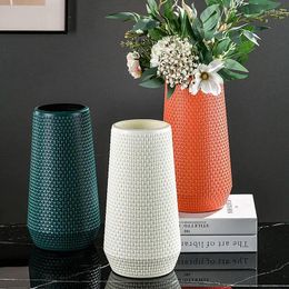 Vases Flower Vase Table Decorations Nordic Style Floral Pot Basket For Home Living Rooms Plastic Tabletop Decor Tools