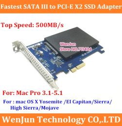 Cards 500MB/s Super Speed SATA III to PCIE x2 SSD Adapter card for mac pro 3.15.1 OSX 10.810.14.5 for windows