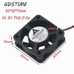 Cooling Gdstime 5 Pieces 2Pin 2.0 DC 5V 3010 3cm 30x30x10mm 7 Baldes Brushless Cooler Small Cooling Fan 30mm x 10mm