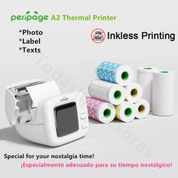 Printers PeriPage Original A2 Mini Pocket Printer Thermal Photo Printer Mobile Phone Android IOS Label Printer Kids Holiday Gifts Regalos