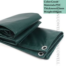 Customise Size 0.5mm Thicken Green PVC Tarpaulin Rainproof Double Sided Tarp Waterproof Truck Car Cover Balcony Sunshade Cloth