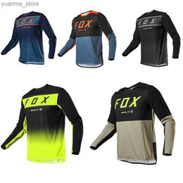 Cycling Shirts Tops Moto Bicycle Jersey Long Sleeve Downhill Jersey BAT Shirt Motocross T-shirt Camiseta Enduro Jersey Mountain Bike Jersey Y240410