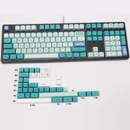 Accessories MDA JDA Keycaps PBT DyeSub White Blue for Cherry MX Switches Fit 61 63 64 68 84 87 96 104 108 GH60 FC980M Mechanical Keyboards